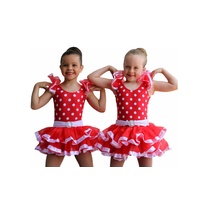 Spotty red and white dot tutu dress