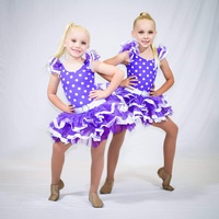 Spotty Purple and White dot tutu dress