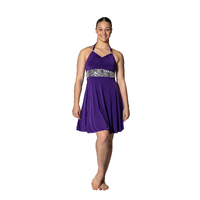 Pinch Front Dress [Colour: Grape] [Size: Medium Child]