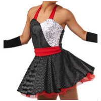 Glitter Pinstripe Dress