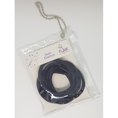 Flair Dancewear hair elastics [Colour: Dark Brown]