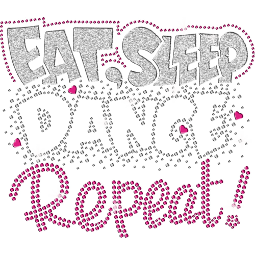 Eat Sleep Dance Repeat [Colour: Black] [Size: Kid's 2] [Style: T-shirt]