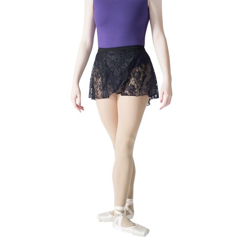 Lace wrap ballet skirt [Colour: Black]