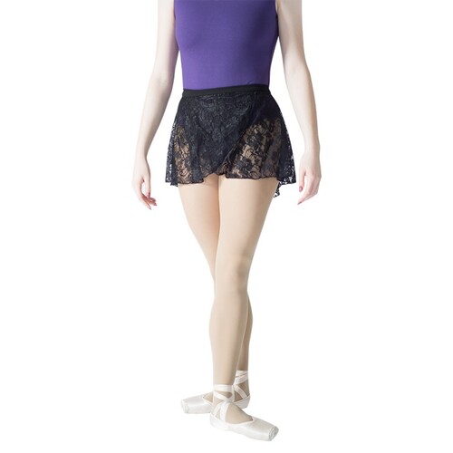 Lace wrap ballet skirt [Colour: Black]