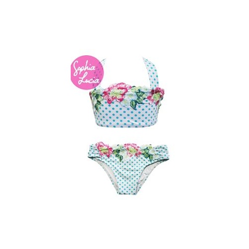 Garden Party Polka Dot Bikini - Child (Size: XLC)