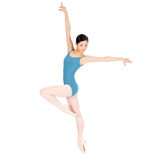 Twist Back Camisole Leotard (Colour: Turquoise; Size: SA)
