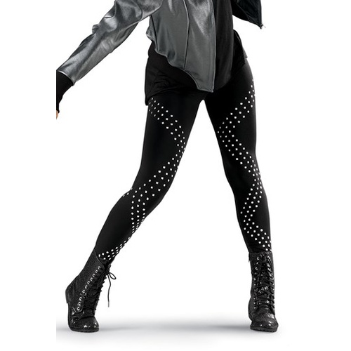 Seamless Studded Legging (Colour: Black; Size: MC/LC)