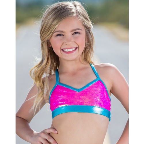 Galactic Glitter Cami top pink/aqua (Size: XLC)